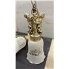 Image 6 : Pair of Vintage Brass Cherub Pendant Light Fixtures with Frosted Glass Shades
