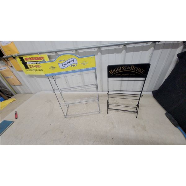 Blue Q Luxury Soap and Higgins & Burke Wire Retail Display Racks 20 x 14"