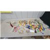 Image 1 : Collection of Vintage Plastic Cocktail Swizzle Sticks, Stirrers, Bottle Caps, and More