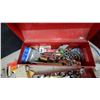 Image 3 : Two Red Metal Toolboxes with Plumbing Supplies, Fittings, Odd Tools and More