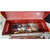 Image 4 : Two Red Metal Toolboxes with Plumbing Supplies, Fittings, Odd Tools and More