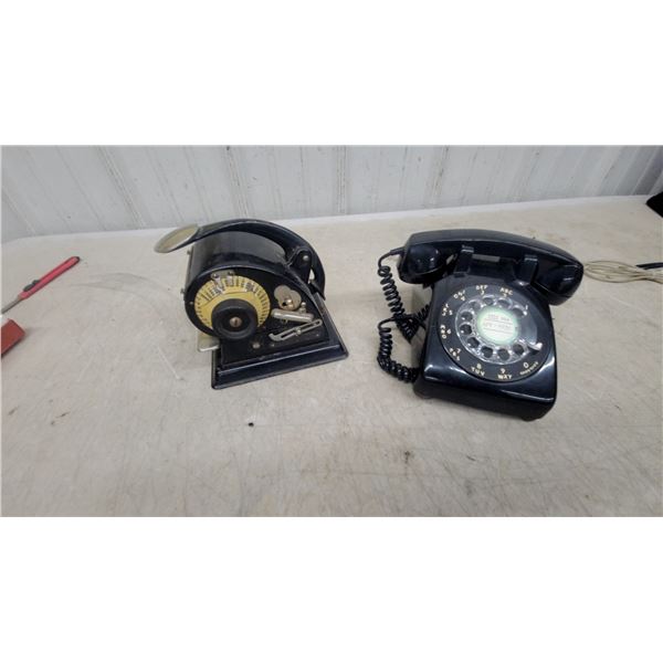 Vintage Western Electric Model 500 Black Rotary Telephone and Labeler