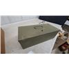 Image 4 : Vintage Wooden Dovetail File Drawer Box and Simplex Green Metal Utility Box