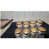 Image 2 : West Bend Aluminum Spice Rack Set with Eight Brass-Lidded Shakers, 1940s-1950s
