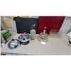 Image 1 : Vintage Chrome Barware Lot: Liqueur Carousel, Seltzer Siphon, Shot Dispenser, Tumbler Caddy, and Mo