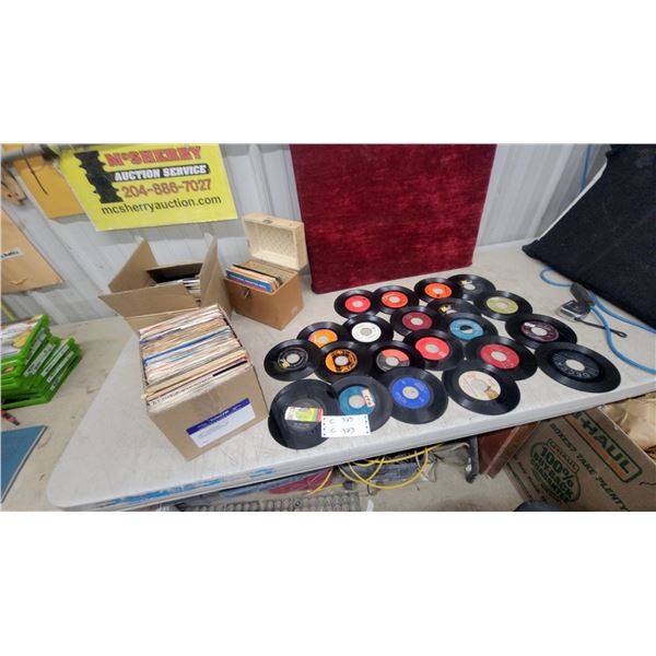Collection of Vintage 7" Vinyl 45 RPM Records, Various Labels, Ready 4 the Juke Box