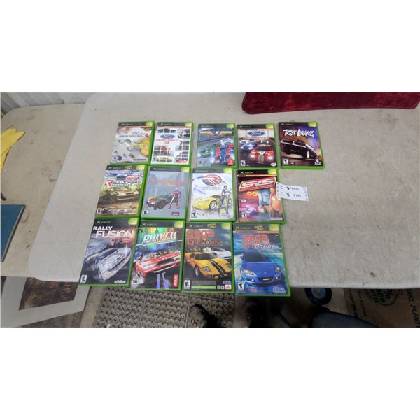 Lot of 13 Original Xbox Racing Games: Rally Fusion, TOCA Race Driver 3, Sega GT 2002, and More