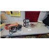 Image 1 : Vintage General Electric Automatic Steam Iron with Original Box and Nabisco Tin Coffee Perculator