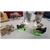 Image 7 : Collection of Animal Figurines and Mounted Trophy Plaques Including Elephant Andbuffalo and More