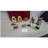 Image 1 : Collection of Animal Figurines Including Brass Elephant, Owl, Crane, and More