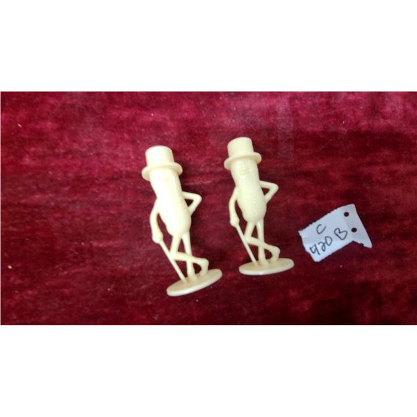Pair of Vintage Planters Mr. Peanut Plastic Figural Salt and Pepper Shakers