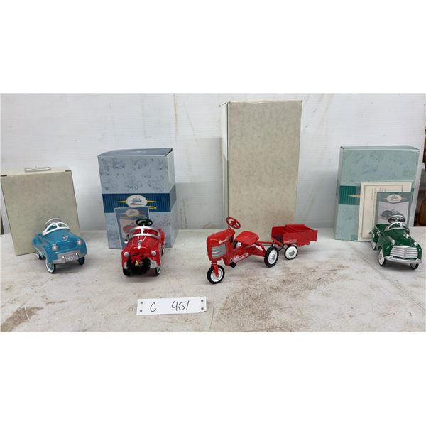 Hallmark Kiddie Car Classics Champion Pedal Car, Farmall Tractor, and More
