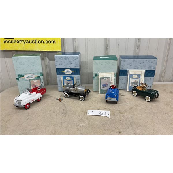 Hallmark Kiddie Car Classics Pedal Car Replicas with Original Boxes, Set of Four
