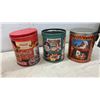 Image 4 : Coca-Cola Vintage-Style Collectible Tins Including 1993 Red Lid Canister Coke Bottles with Product