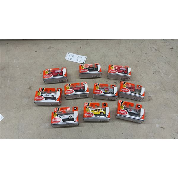 Matchbox Coca-Cola 50th Anniversary Die-Cast Vehicles, Set of Ten