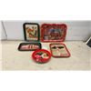 Image 1 : Collection of Five Coca-Cola Advertising Serving Trays Including Sundblom Santa