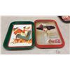 Image 2 : Collection of Five Coca-Cola Advertising Serving Trays Including Sundblom Santa