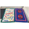Image 11 : Coca-Cola Collectibles Lot: Glass Serving Tray, Bottle Lamp, Calendar, Towels, and More