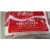 Image 13 : Coca-Cola Collectibles Lot: Glass Serving Tray, Bottle Lamp, Calendar, Towels, and More