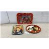 Image 1 : Vintage Coca-Cola Metal Serving Trays, Menu Girl, Coke Is It, and Harvest Scene
