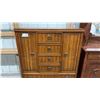 Image 3 : Traditional Walnut Gentleman's Chest with Drawers and Side Cabinets 43 x 18-1/2 x 55