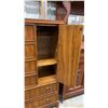 Image 5 : Traditional Walnut Gentleman's Chest with Drawers and Side Cabinets 43 x 18-1/2 x 55