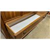 Image 7 : Traditional Walnut Gentleman's Chest with Drawers and Side Cabinets 43 x 18-1/2 x 55