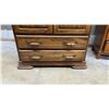 Image 5 : Oak Armoire with Two Cabinet Doors and Two Drawers 40 x 19 x 66