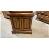 Image 5 : Traditional Cherry Curio Cabinet with Glass Shelves, and Lower Storage 71 x 22 x 13
