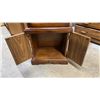 Image 6 : Traditional Cherry Curio Cabinet with Glass Shelves, and Lower Storage 71 x 22 x 13
