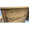 Image 5 : Traditional Wood Highboy Dresser 40 x 20 x 49 and Matching Two-Drawer Nightstands 24 x 24 x 15