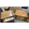 Image 8 : Traditional Wood Highboy Dresser 40 x 20 x 49 and Matching Two-Drawer Nightstands 24 x 24 x 15