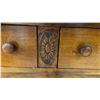 Image 5 : Antique Four-Drawer Wooden Chest of Drawers with Carved Floral Medallion 40 x 20-1/2 x 34