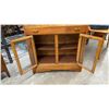 Image 5 : Art Deco Wooden Buffet Sideboard with Glass Doors and Silverware Compartment 42 x 16 x 48