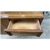 Image 4 : Oak Nine-Drawer Dresser with Brass Campaign-Style Hardware 65-1/2 x 18 x 29