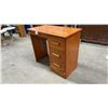 Image 2 : Wooden Single Pedestal Desk with Four Drawers 34 x 18 x 30