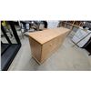 Image 2 : Light Natural Wood Six-Drawer Chest of Drawers with Round Wooden Knobs 32 x 66"×"17