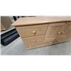 Image 4 : Light Natural Wood Six-Drawer Chest of Drawers with Round Wooden Knobs 32 x 66"×"17