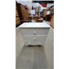 Image 1 : White Painted Three-Drawer Chest with Round Knobs