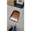 Image 3 : Wooden Butler's Tray End Table with Scalloped Edge and Cut-Out Handles16 x 29 x 20" Drop Leaf