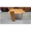 Image 2 : Drop-Leaf Dining Table with Turned Legs, Maple Finish 30 x 47 x 36" plus 9.6" Leaf