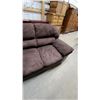 Image 4 : Brown Microfiber and Faux Leather Two-Seater Loveseat 64" Wide