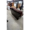 Image 5 : Brown Microfiber and Faux Leather Two-Seater Loveseat 64" Wide