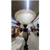 Image 2 : Torchiere Floor Lamp with Shell-Shaped Glass Shade and Ornate Metal Base