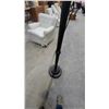Image 4 : Torchiere Floor Lamp with Shell-Shaped Glass Shade and Ornate Metal Base