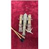Image 2 : Miniature Brass Cannon on Wooden Naval Carriage with Ramrod and Sponge Tools