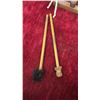 Image 4 : Miniature Brass Cannon on Wooden Naval Carriage with Ramrod and Sponge Tools