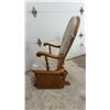 Image 4 : Shermag Wooden Glider Rocker with Upholstered Cushions and Spindle Back