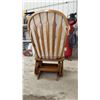 Image 6 : Shermag Wooden Glider Rocker with Upholstered Cushions and Spindle Back