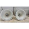 Image 2 : Pair of Vintage-Style Lights with Etched Frosted Glass Bell Shades